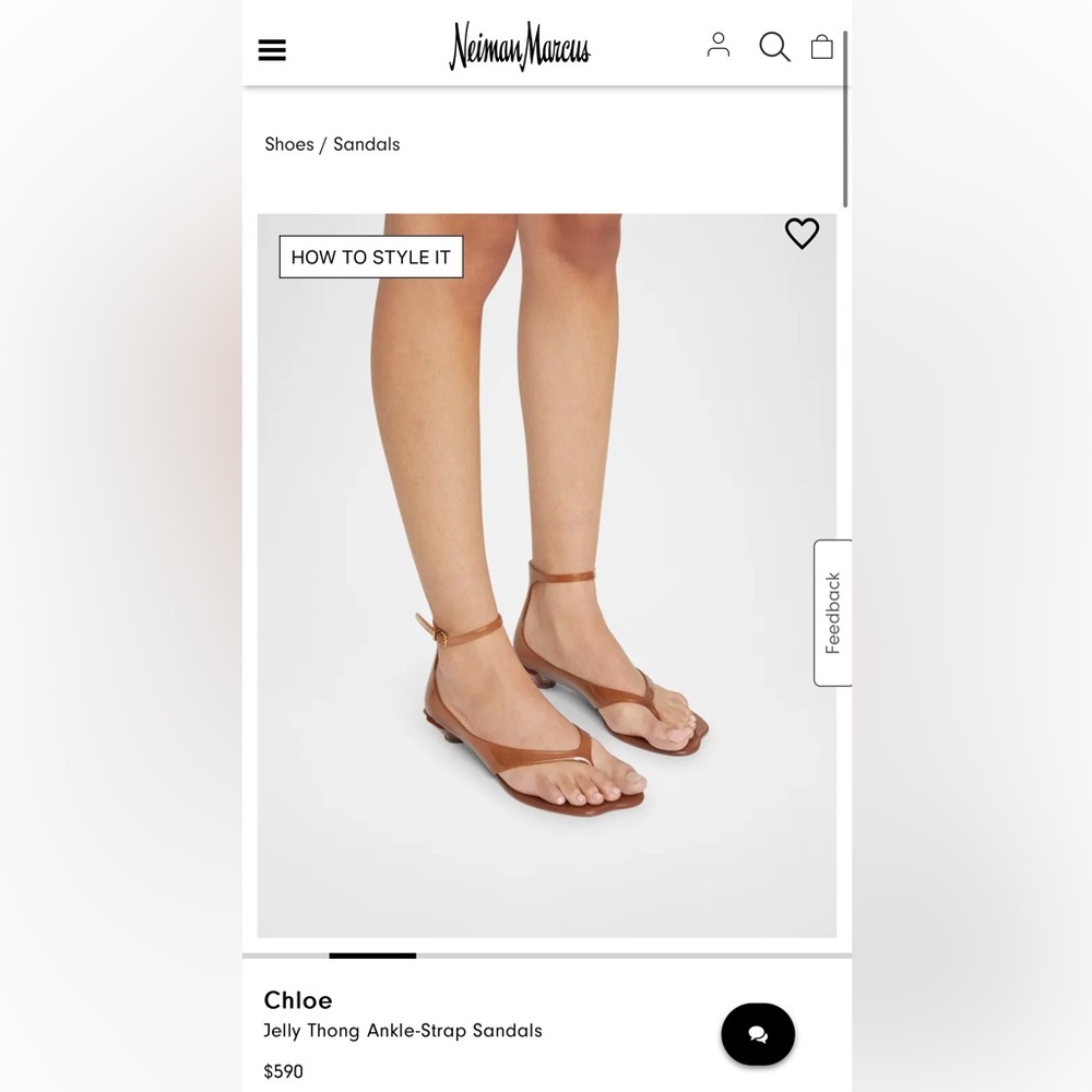 Chloe Jelly Thong Ankle-Strap Sandals